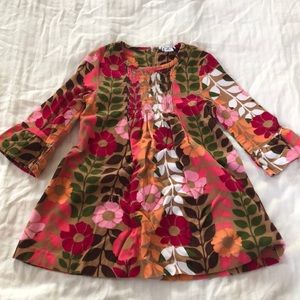 Corduroy floral dress